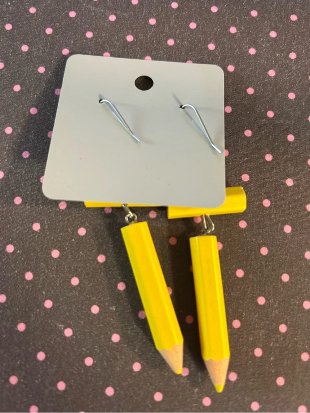 Vintage Yellow Pencil Earrings